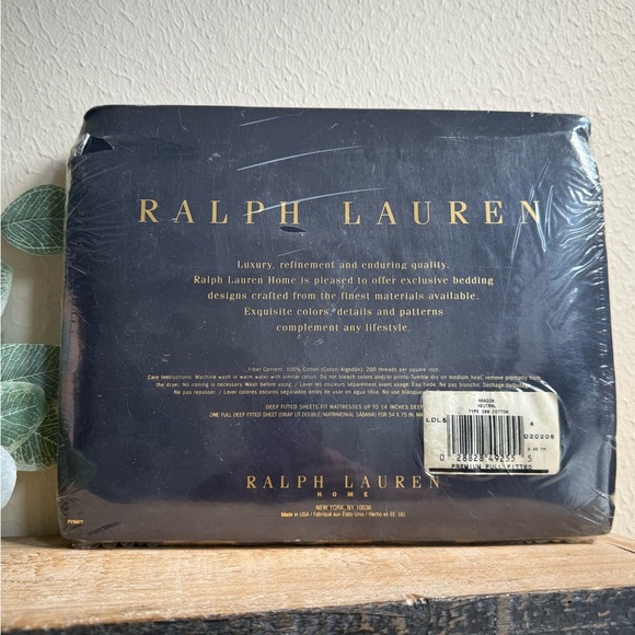 NEW Ralph Lauren Home Aragon Leopard FULL Deep FITTED Sheet Rare Sealed - Picture 2 of 3
